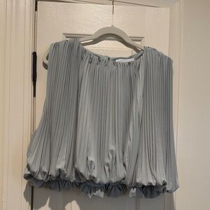 Mare Mare from Anthro Pleated sage green Women's Blouse NWT